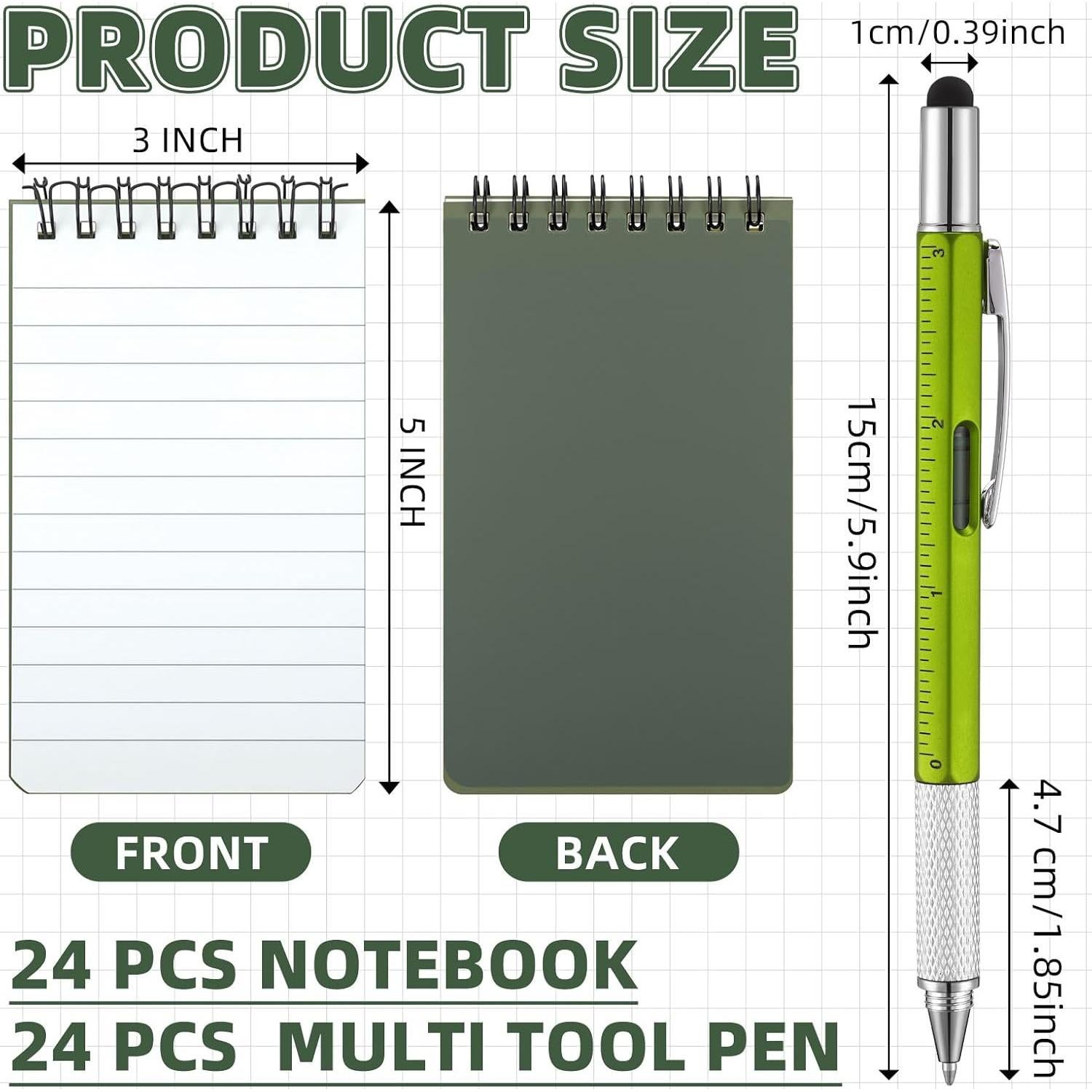 Juego de Regalo Maitys 48 Pcs: Bolígrafos 6 en 1 y Bloc Impermeable