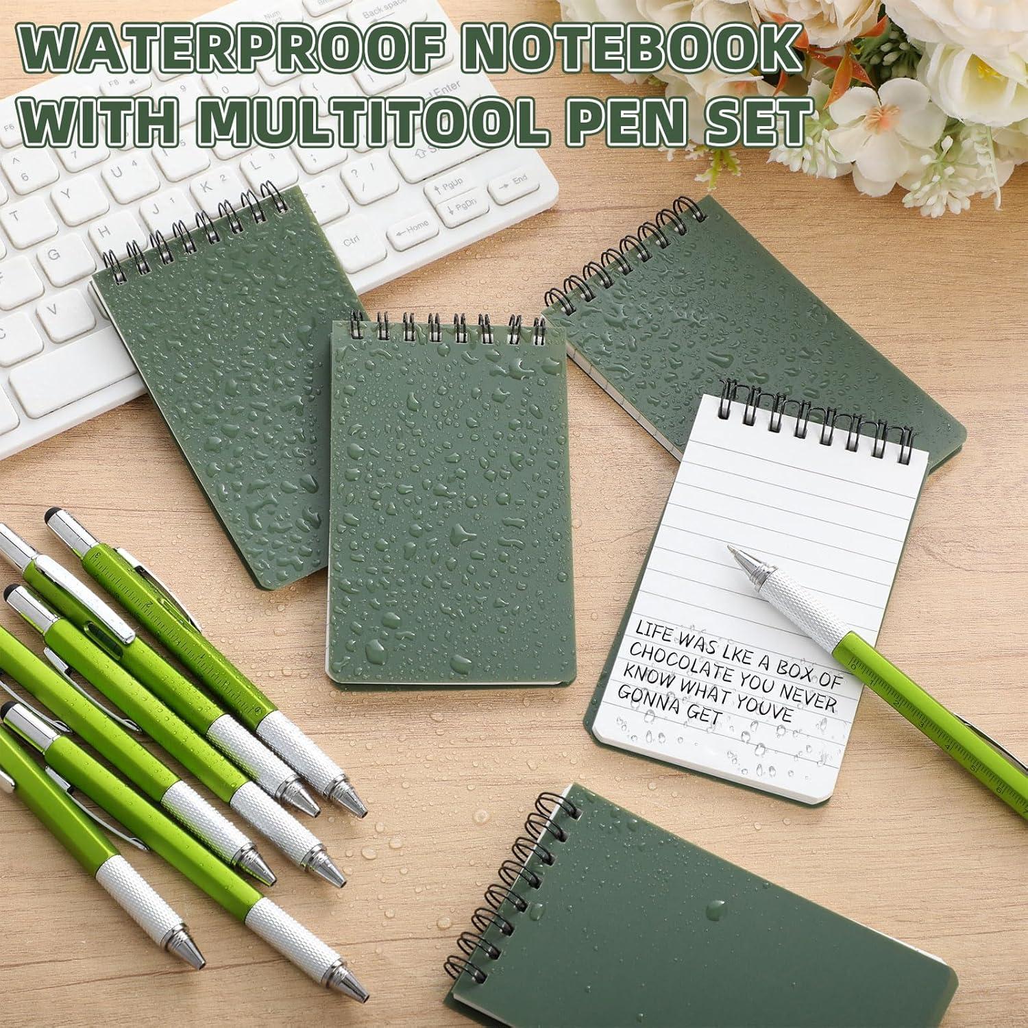 Juego de Regalo Maitys 48 Pcs: Bolígrafos 6 en 1 y Bloc Impermeable