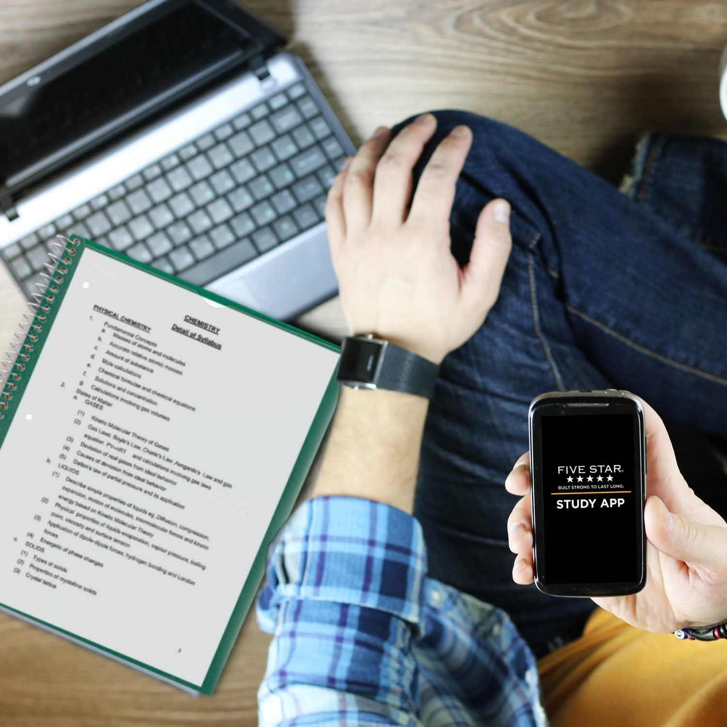 Cuaderno Espiral Five Star 1 Asignatura 100 Hojas Paquete de 6