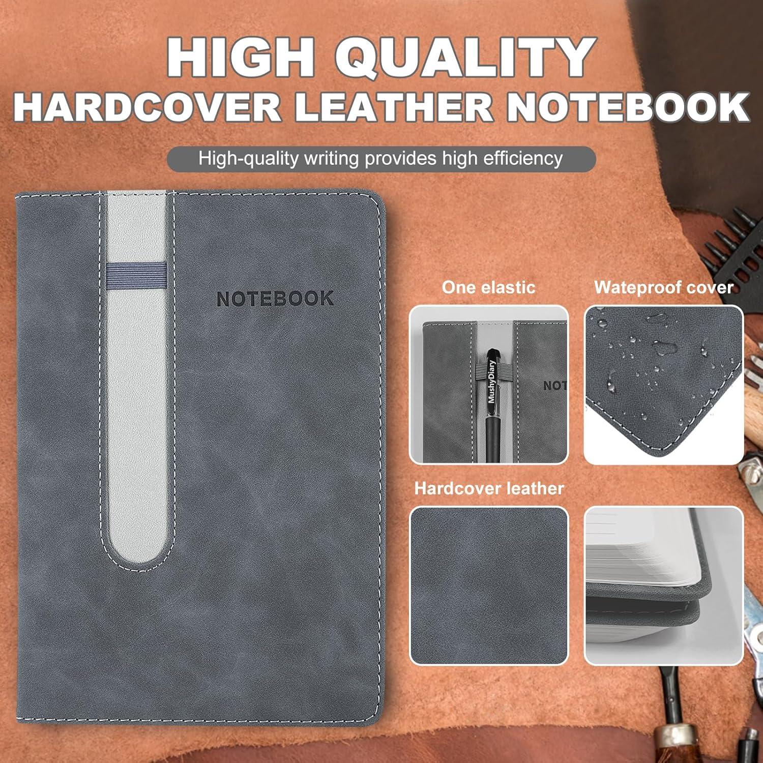 Cuaderno A5 Rayado MushyDiary Gris, 240 Páginas, Tapa Dura