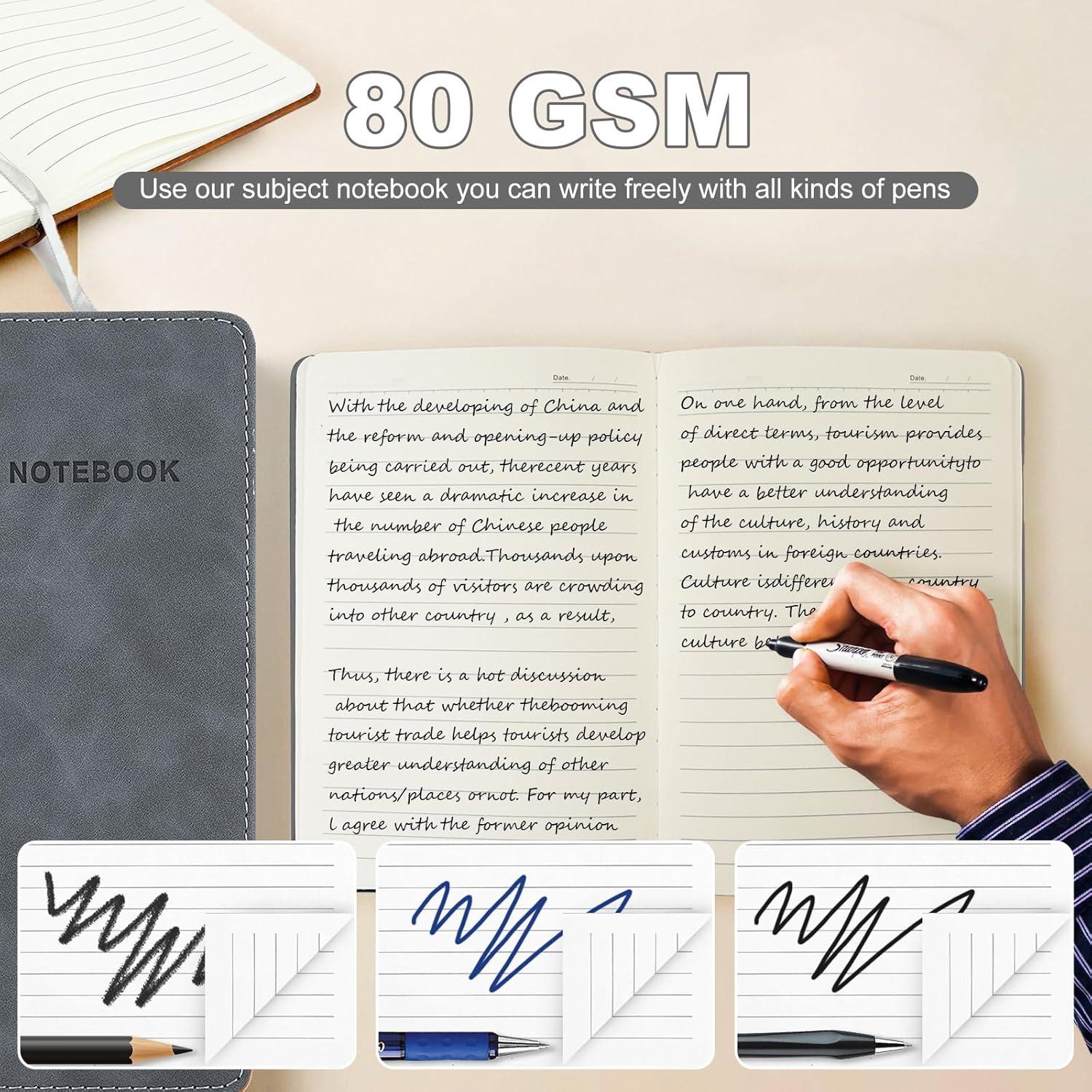 Cuaderno A5 Rayado MushyDiary Gris, 240 Páginas, Tapa Dura