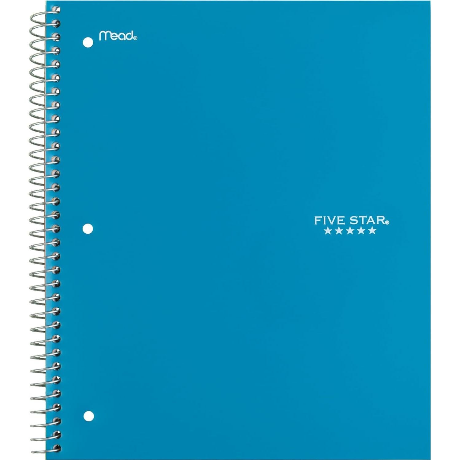 Cuaderno Espiral Five Star 5 Asignaturas 200 Hojas Azul
