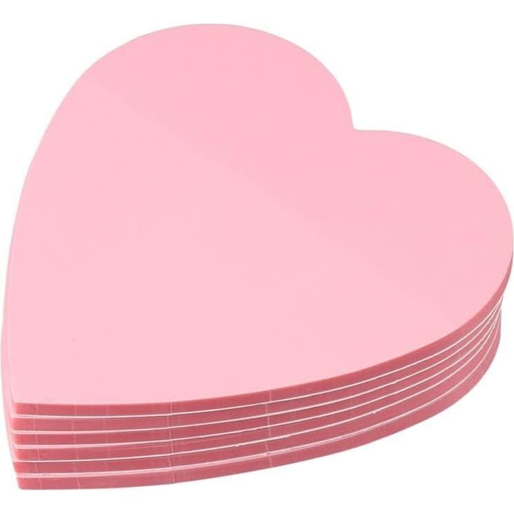 Notas Adhesivas en Forma de Corazón Dohobby Rosa 6 Paquetes