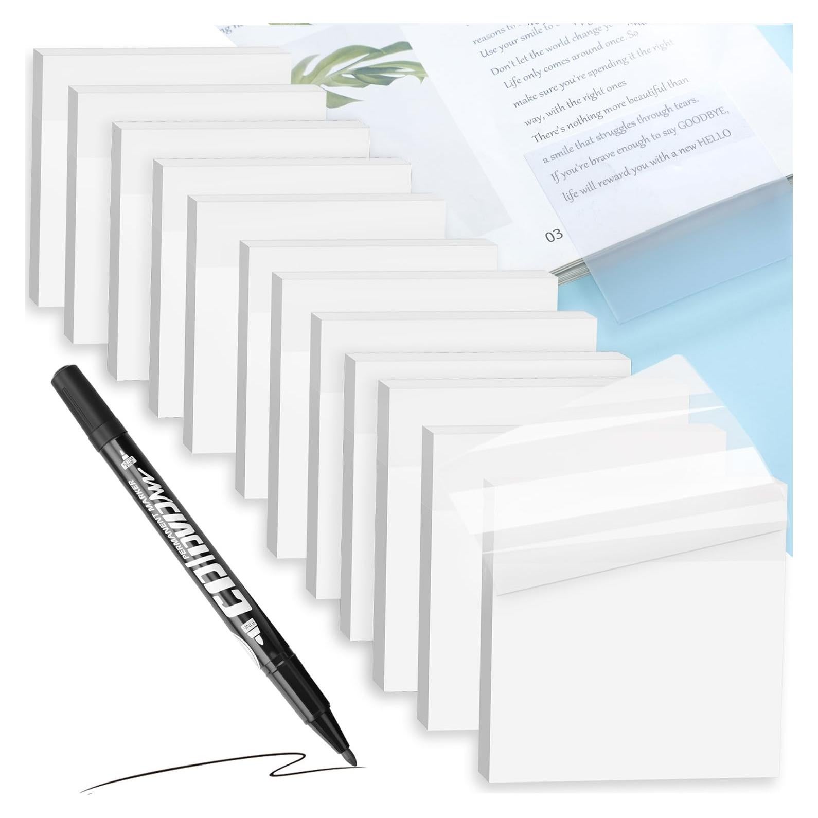 Notas Adhesivas Transparentes Tecolu 7.62x7.62cm 12 Pads