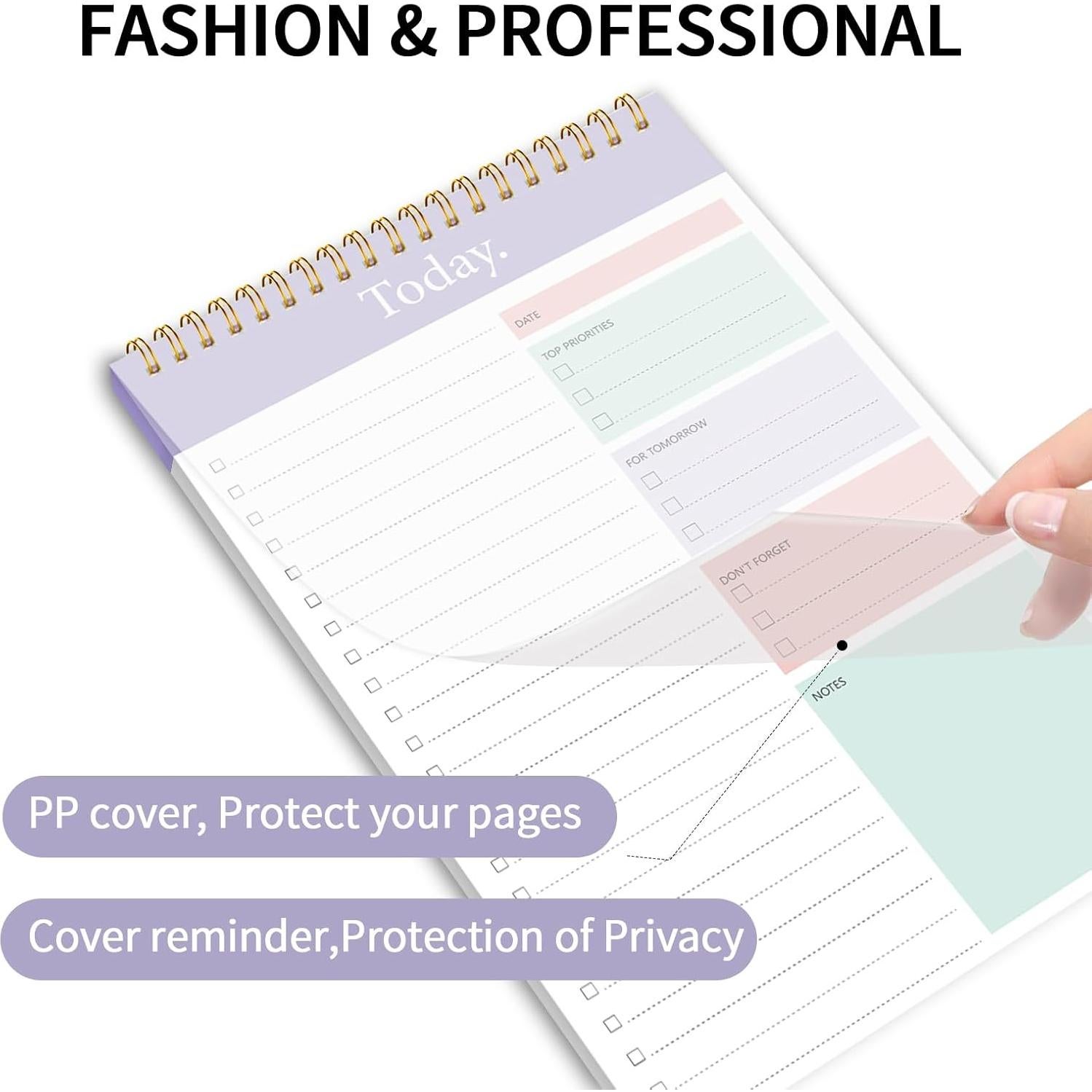 Bloc de Notas KMQOY - Paquete de 2 Espiral 52 Hojas Morado