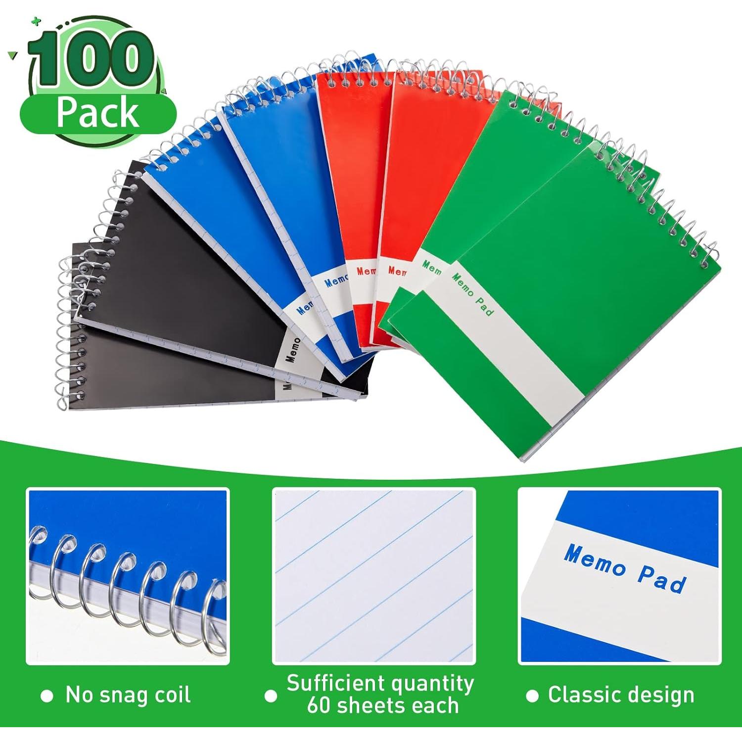 Bloc de Notas Espiral Thenshop 100 Unidades 7.6x12.7cm