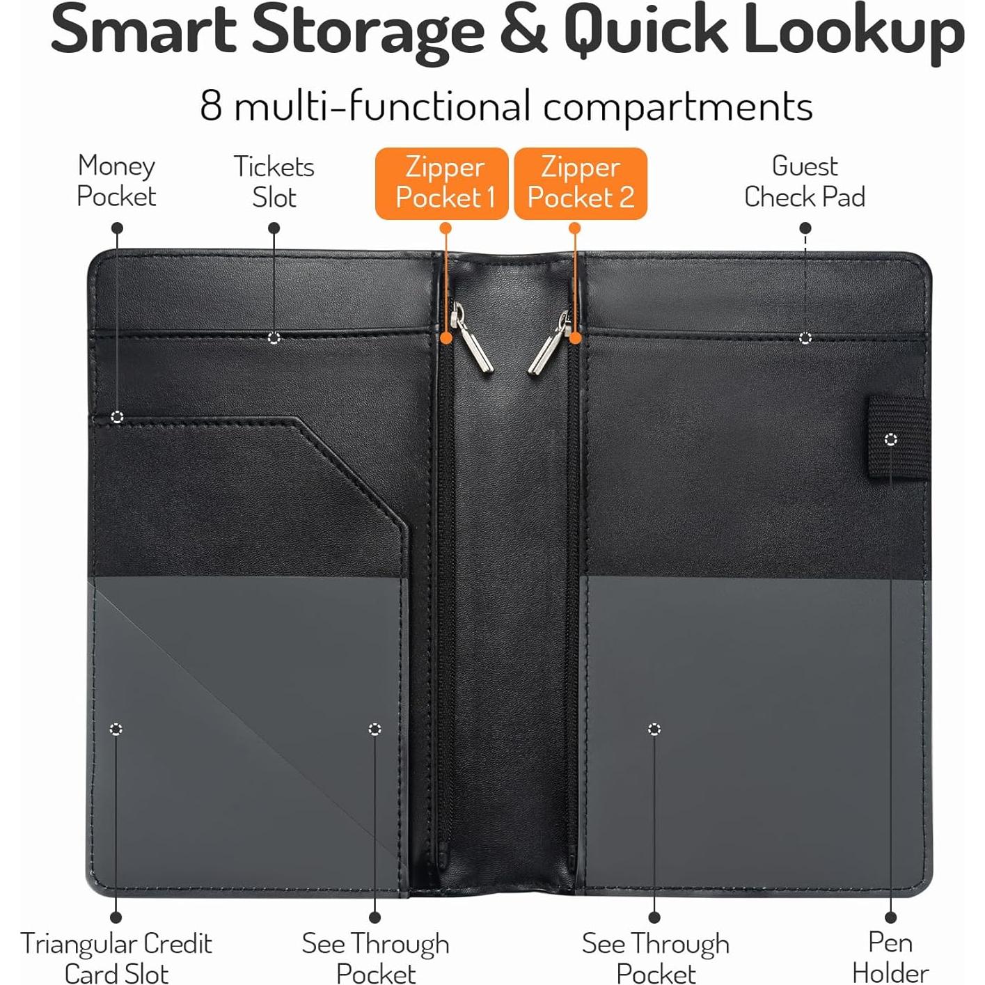 Libro de Servicio para Camareros Forvencer Negro 12.7x20.3cm