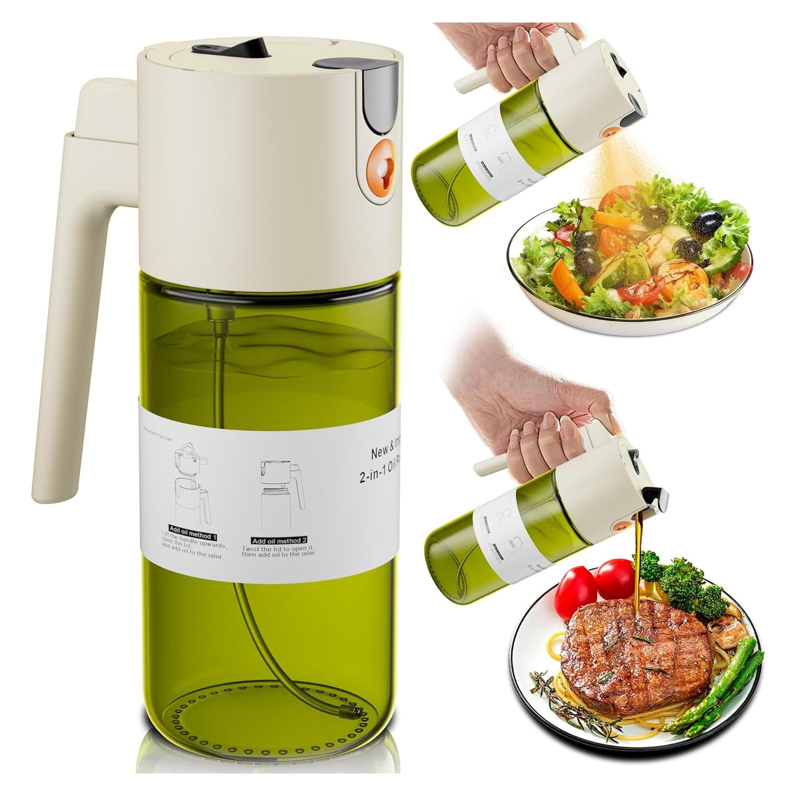 Rociador de Aceite de Vidrio 500ml LAKUMIQI a Prueba de Fugas