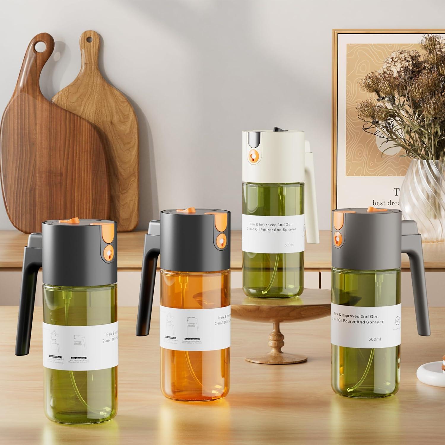 Rociador de Aceite de Vidrio 500ml LAKUMIQI a Prueba de Fugas