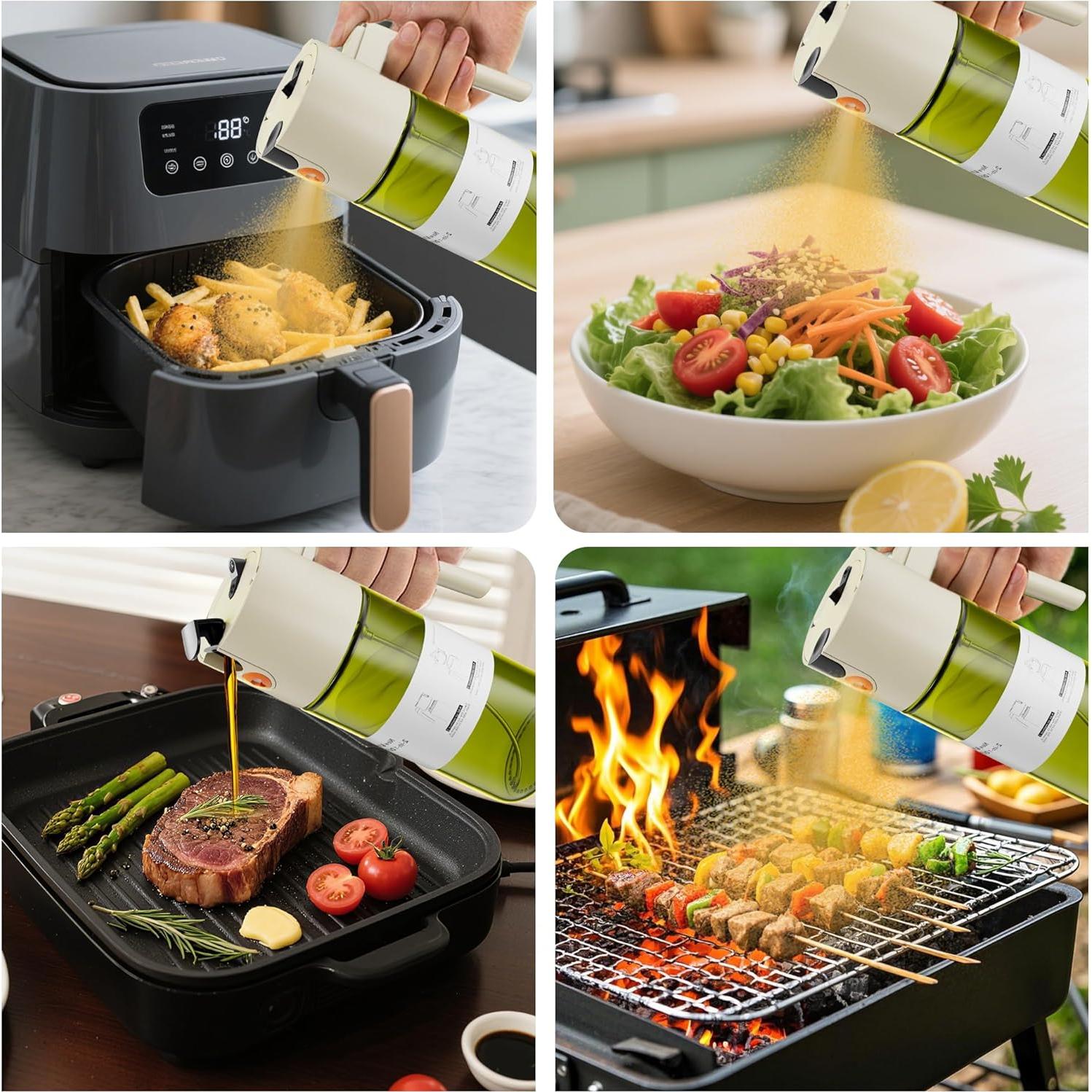 Rociador de Aceite de Vidrio 500ml LAKUMIQI a Prueba de Fugas