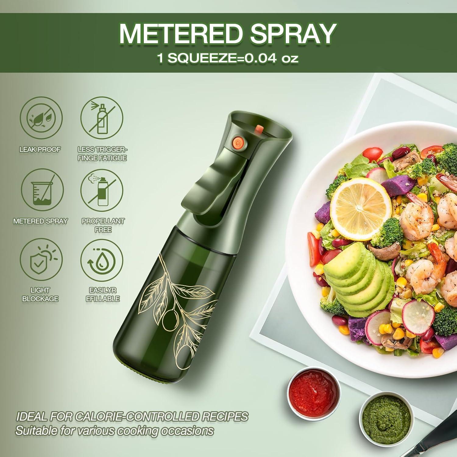 Botella de Vidrio para Aceite de Oliva 200ml HOFORIFE con Spray