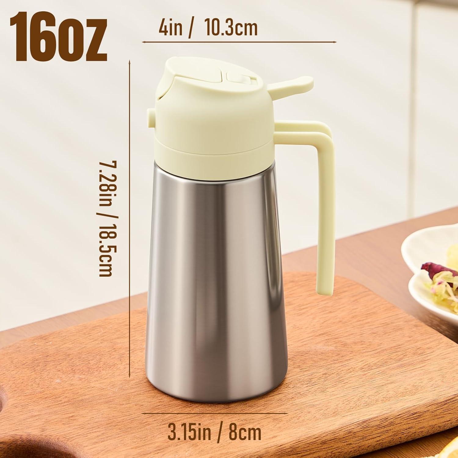 Botella dispensadora de aceite PARACITY 16 oz acero inoxidable