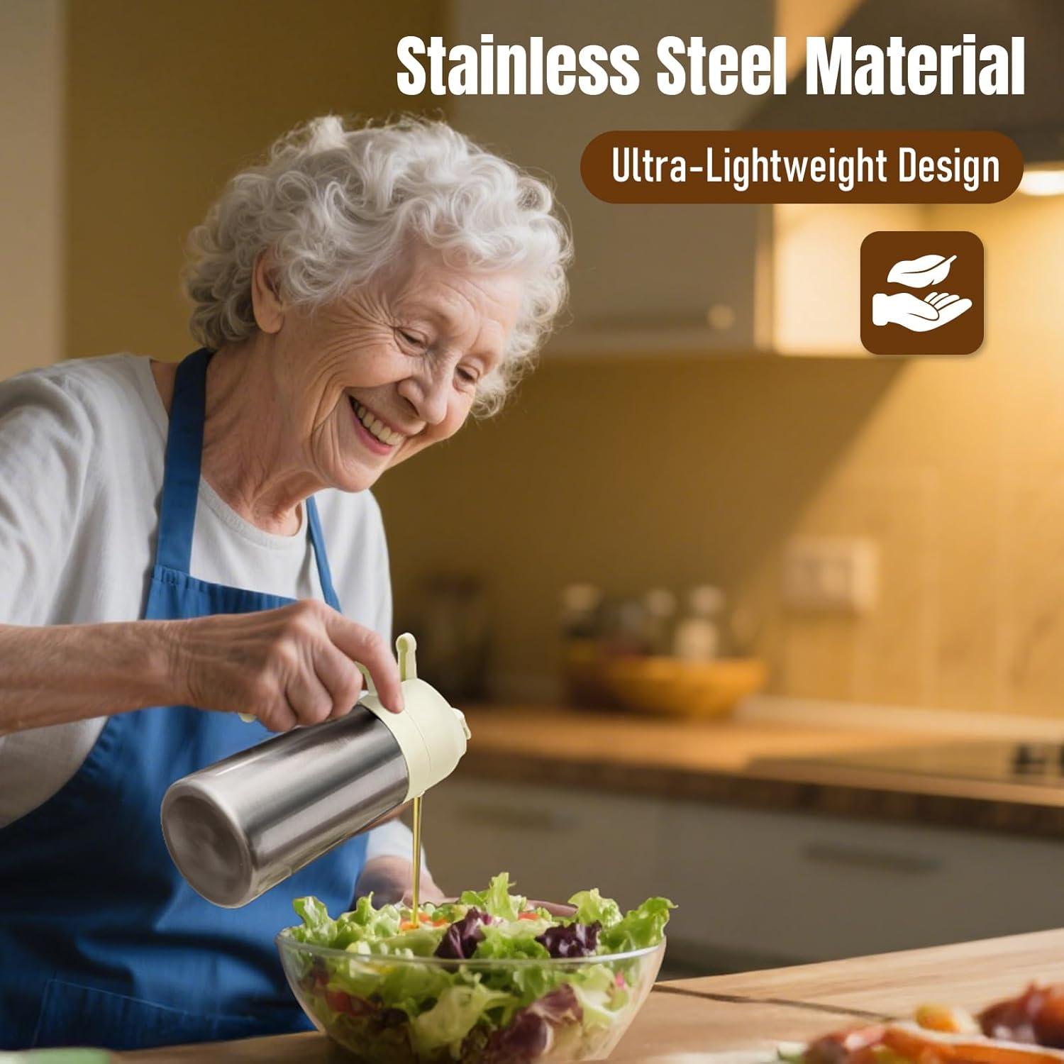 Botella dispensadora de aceite PARACITY 16 oz acero inoxidable