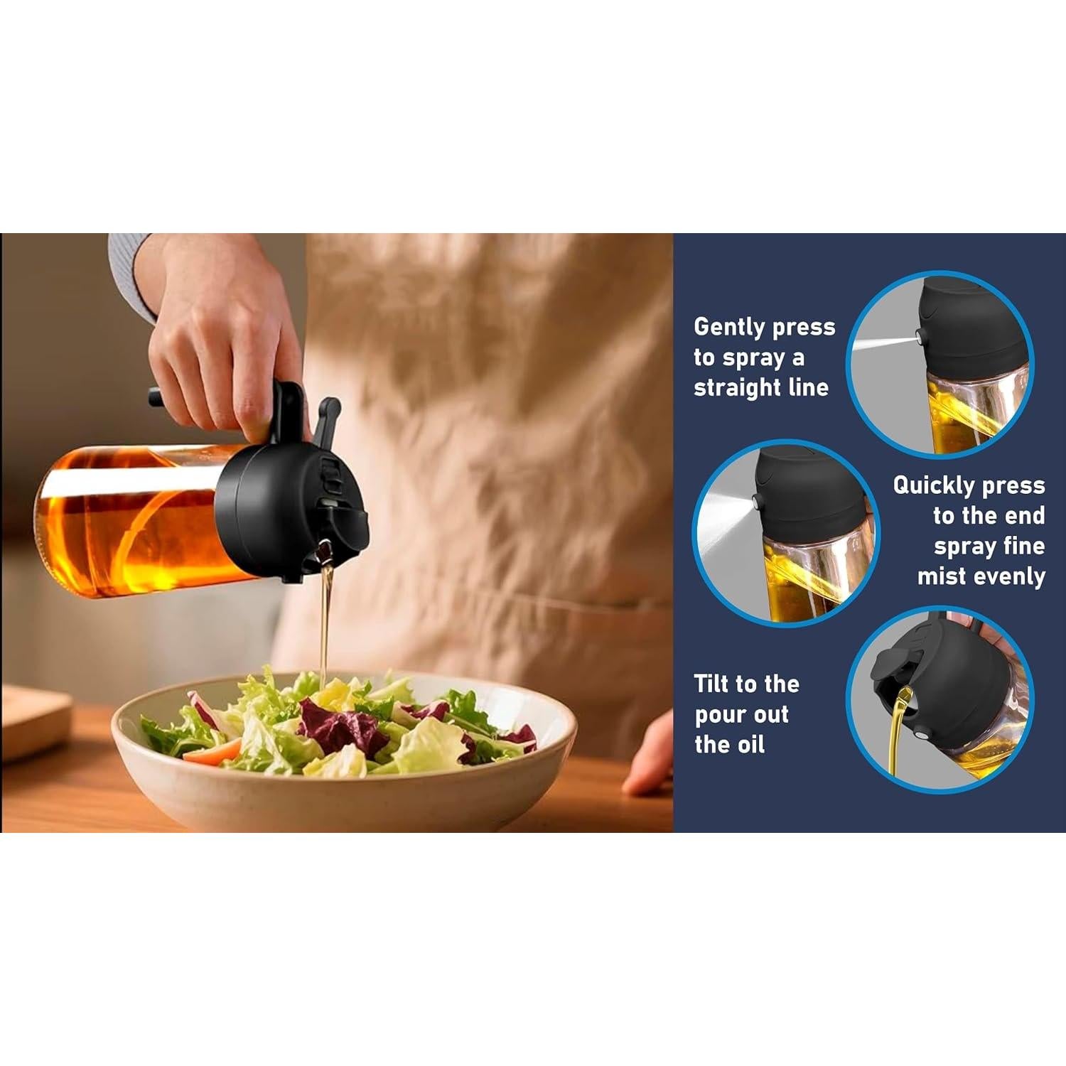 Set de Dispensador de Aceite MARC SUPPLIES - 2 Piezas 470ml