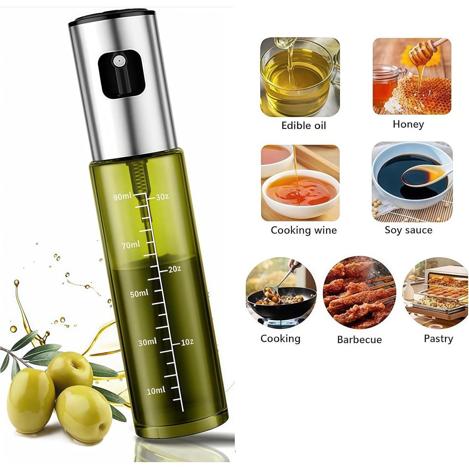 Rociador de Aceite Eavkoar 100ml Vidrio Grado Alimenticio