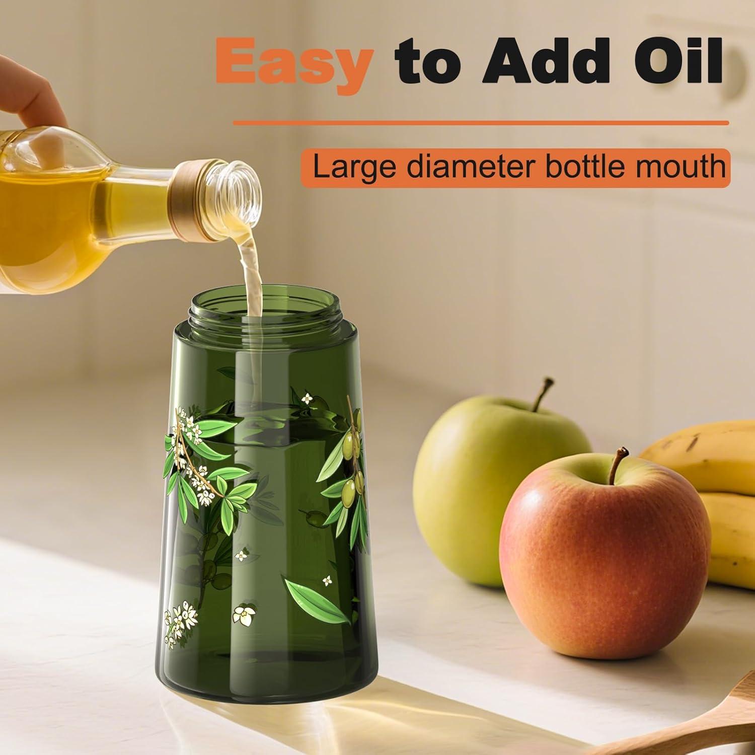 Pulverizador de Aceite COOLMI 470ml Set 2 Botellas Vidrio Negro