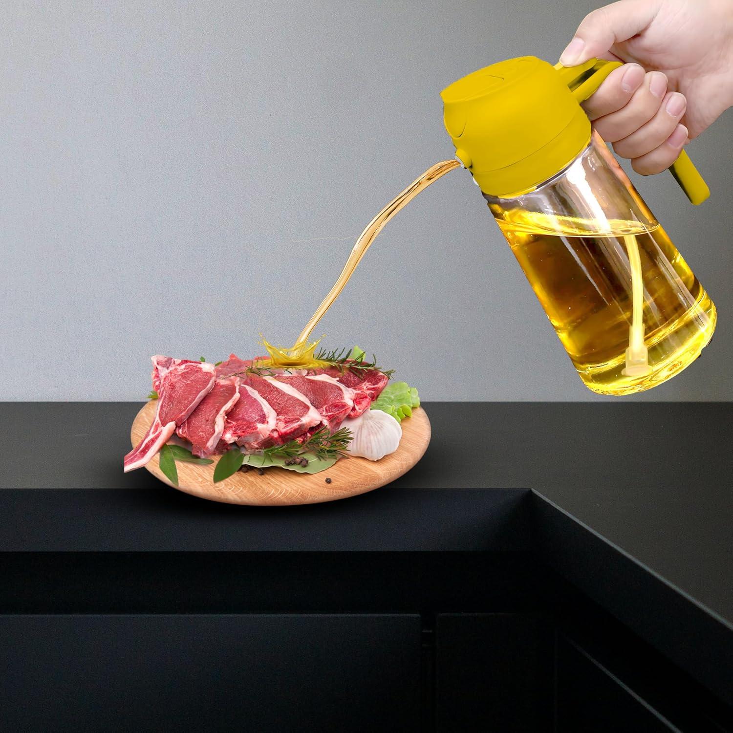 Rociador de Aceite de Oliva AROMAFINA 470ml 2 en 1 Vidrio