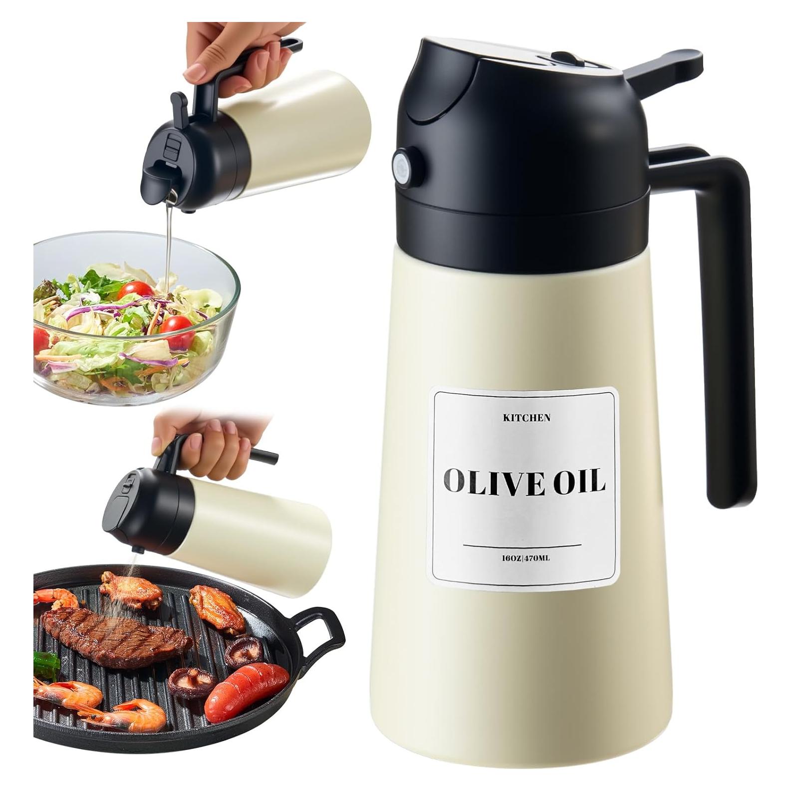 Rociador de Aceite Baalaka 16oz Acero Inoxidable Negro