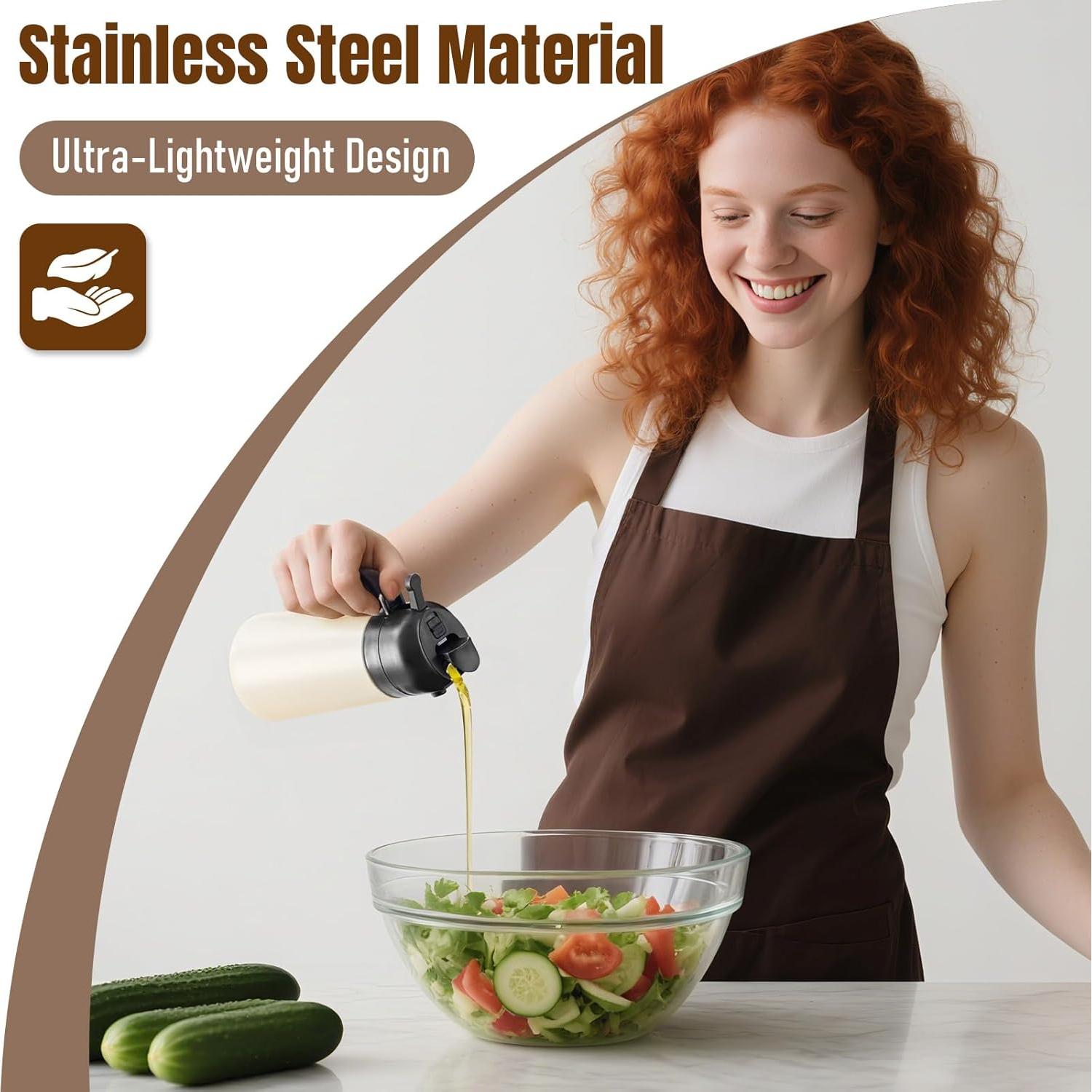 Rociador de Aceite Baalaka 16oz Acero Inoxidable Negro