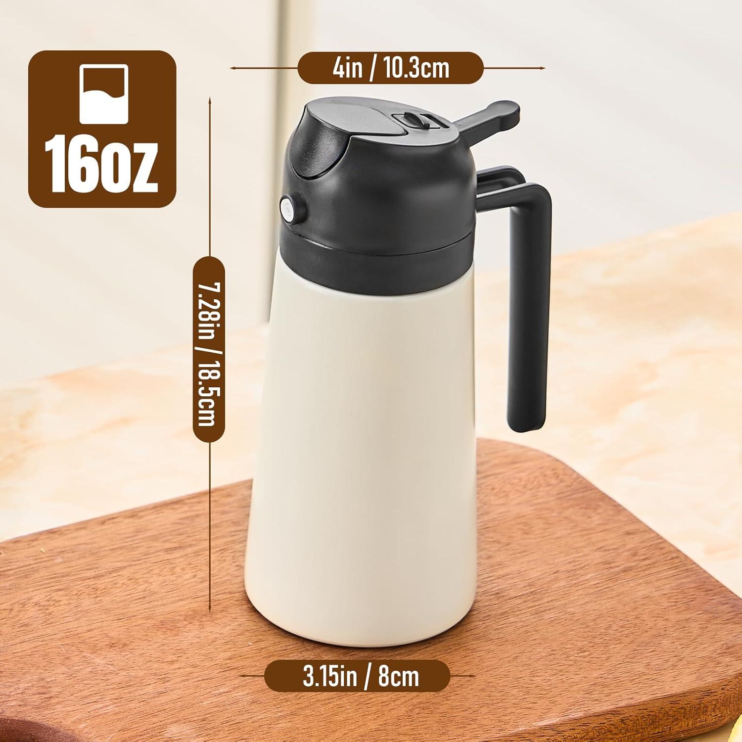 Rociador de Aceite Baalaka 16oz Acero Inoxidable Negro