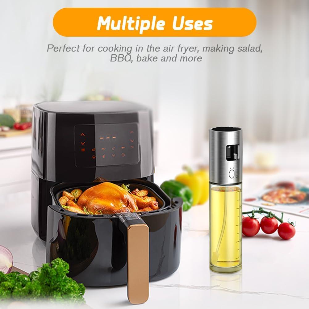 Rociador de Aceite Leaflai 100ml Vidrio Antifugas Cocina