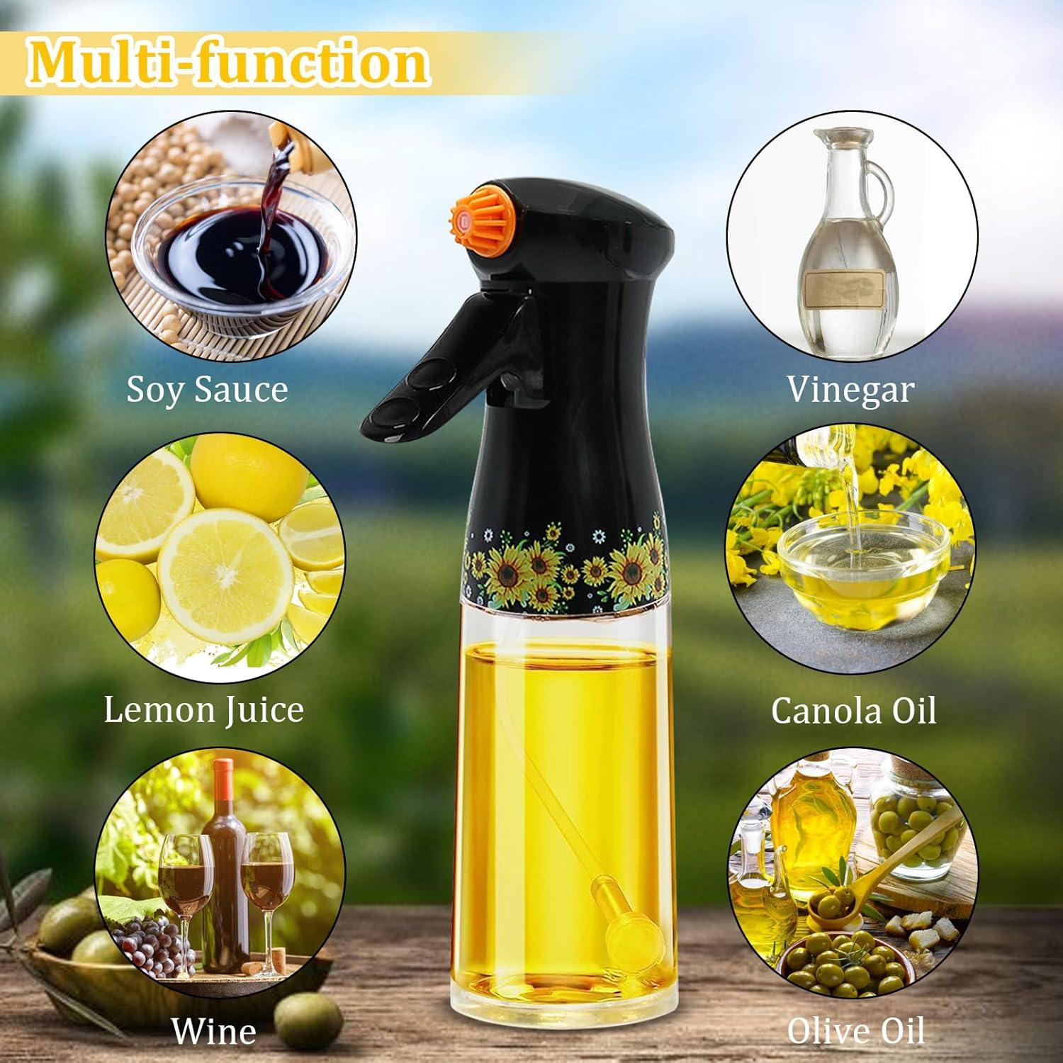 Paquete de 2 pulverizadores de aceite Dexspoeny 200ml vidrio