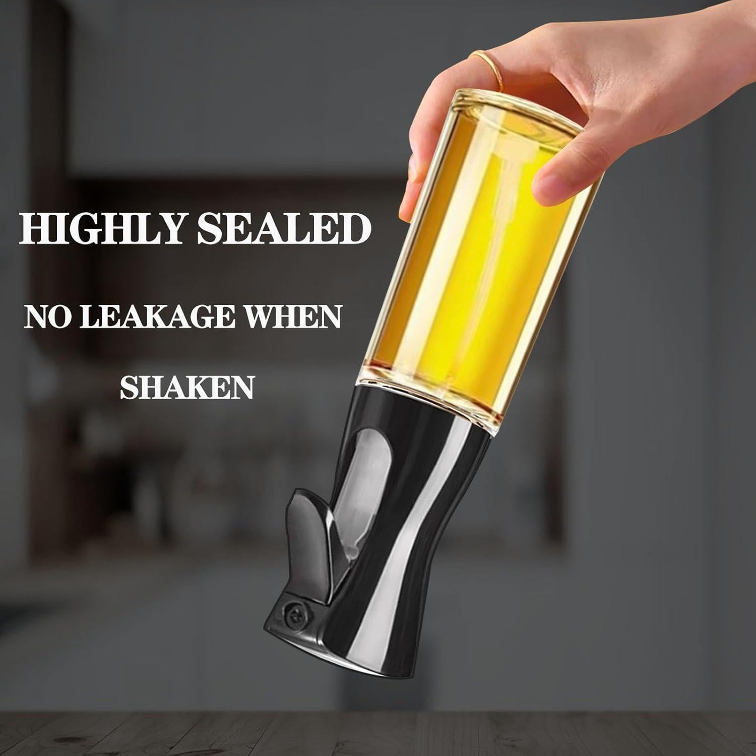 Pulverizador de Aceite de Oliva ROHGAO 220ml Vidrio Negro