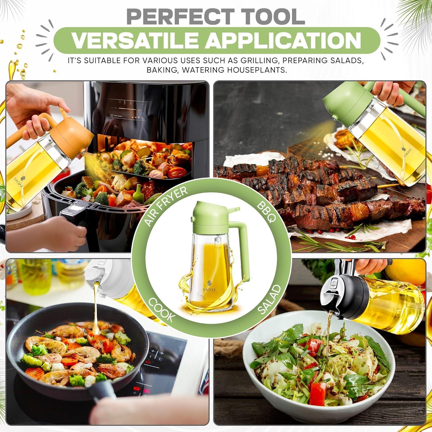 Rociador de Aceite SADAT 470ml Vidrio Grado Alimenticio