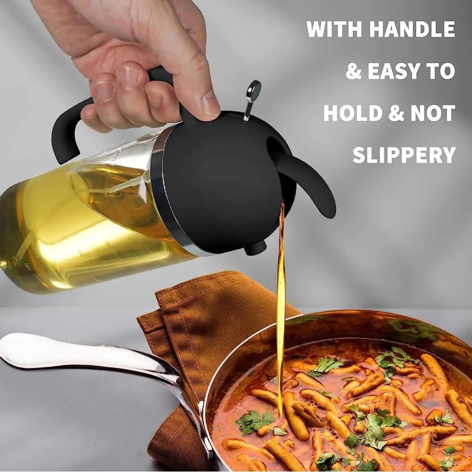 Botella dispensadora de aceite KIMCEN HOME 500ml vidrio blanco