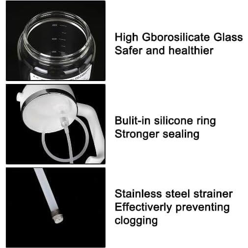 Botella dispensadora de aceite KIMCEN HOME 500ml vidrio blanco