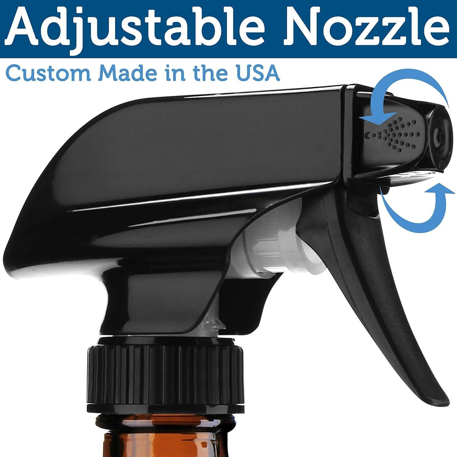 Botella Spray Vidrio Ámbar 473 ml Sally's Organics - 6 Piezas