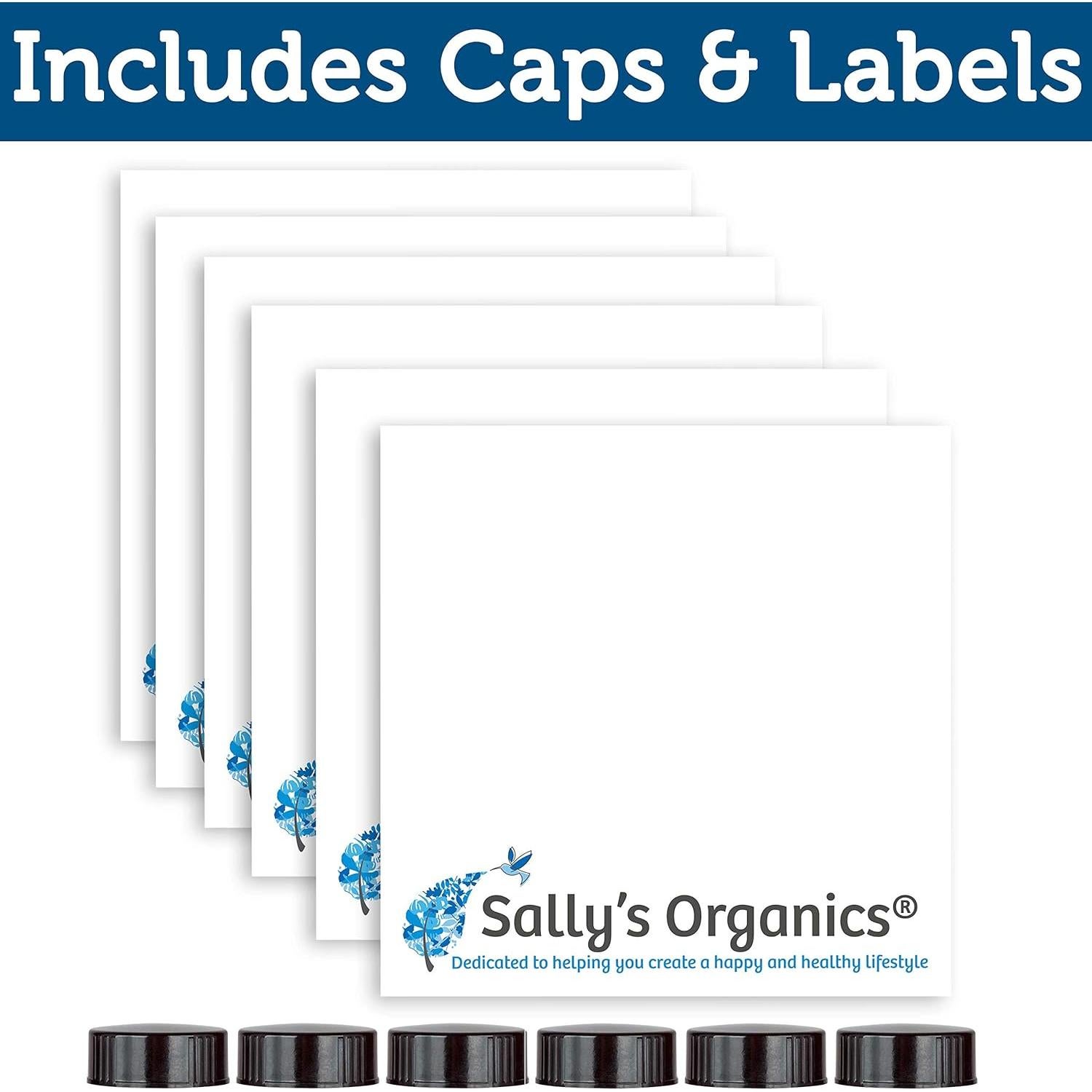 Botella Spray Vidrio Ámbar 473 ml Sally's Organics - 6 Piezas