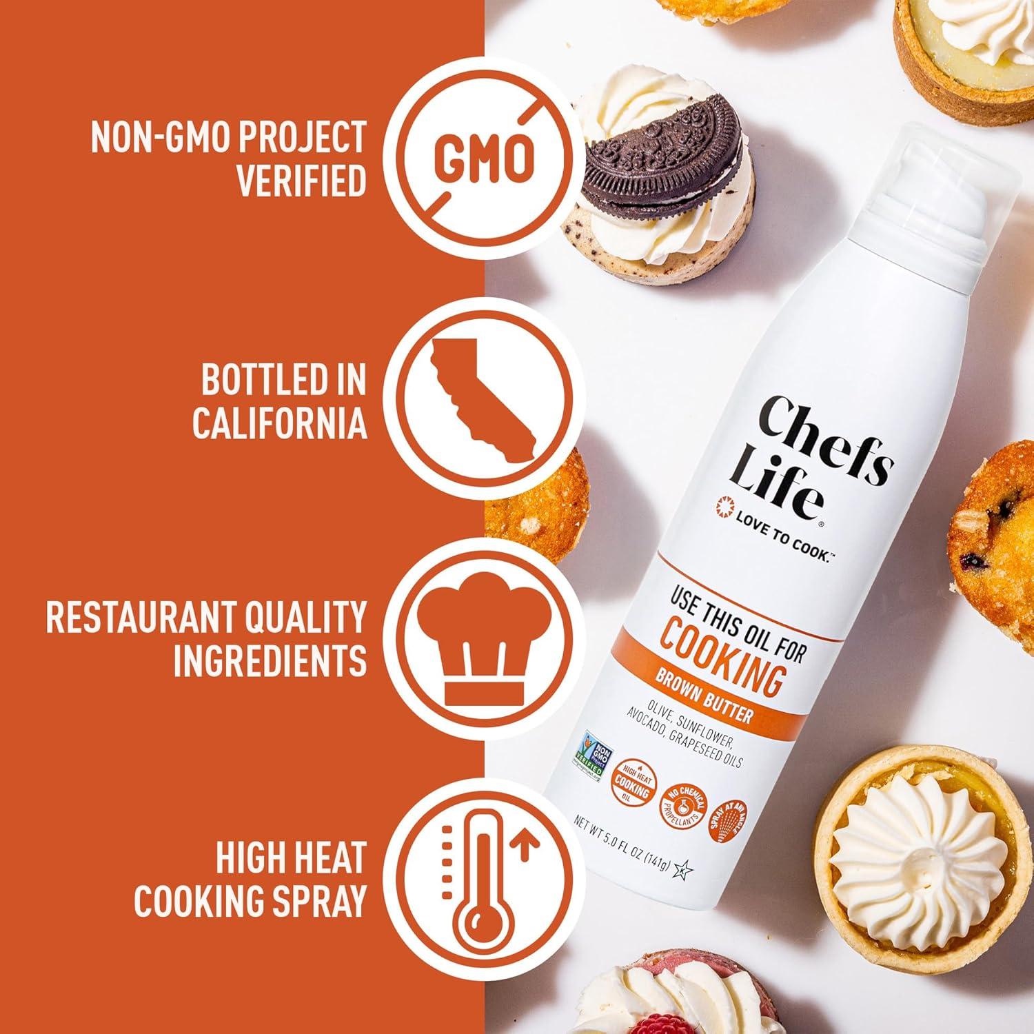 Spray de Cocina Antiadherente Chefs Life 148 ml - Aceite Gourmet