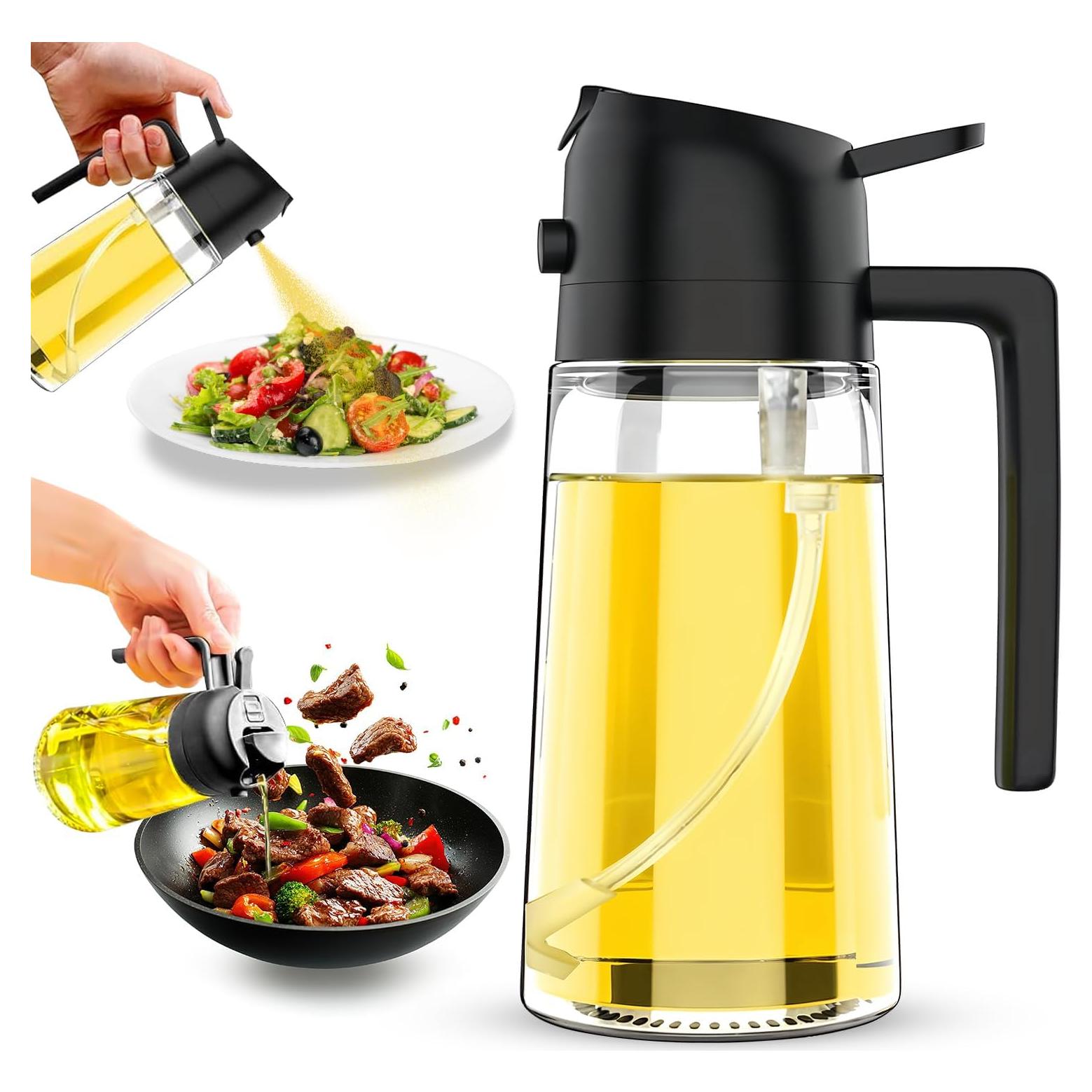 Pulverizador y dispensador de aceite 2 en 1 Genérico 470ml vidrio