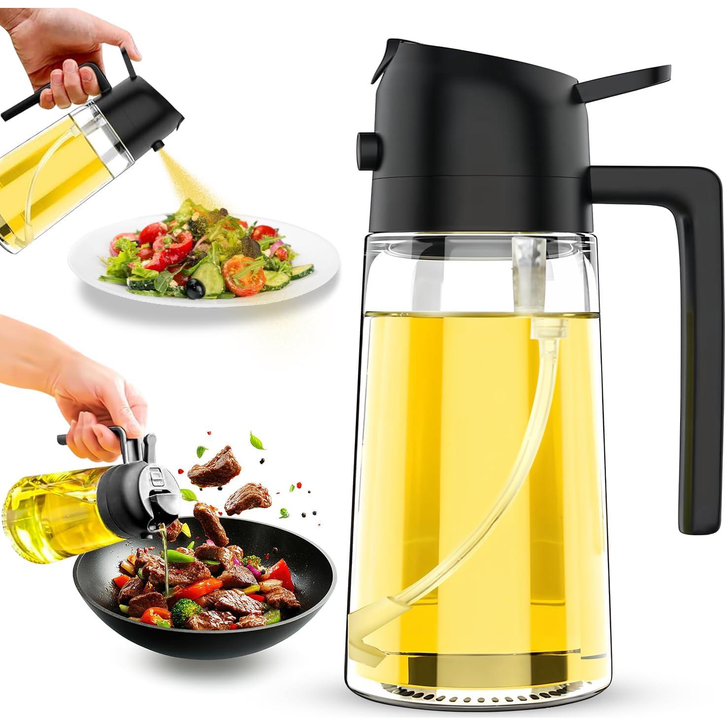 Pulverizador y dispensador de aceite 2 en 1 Genérico 470ml vidrio