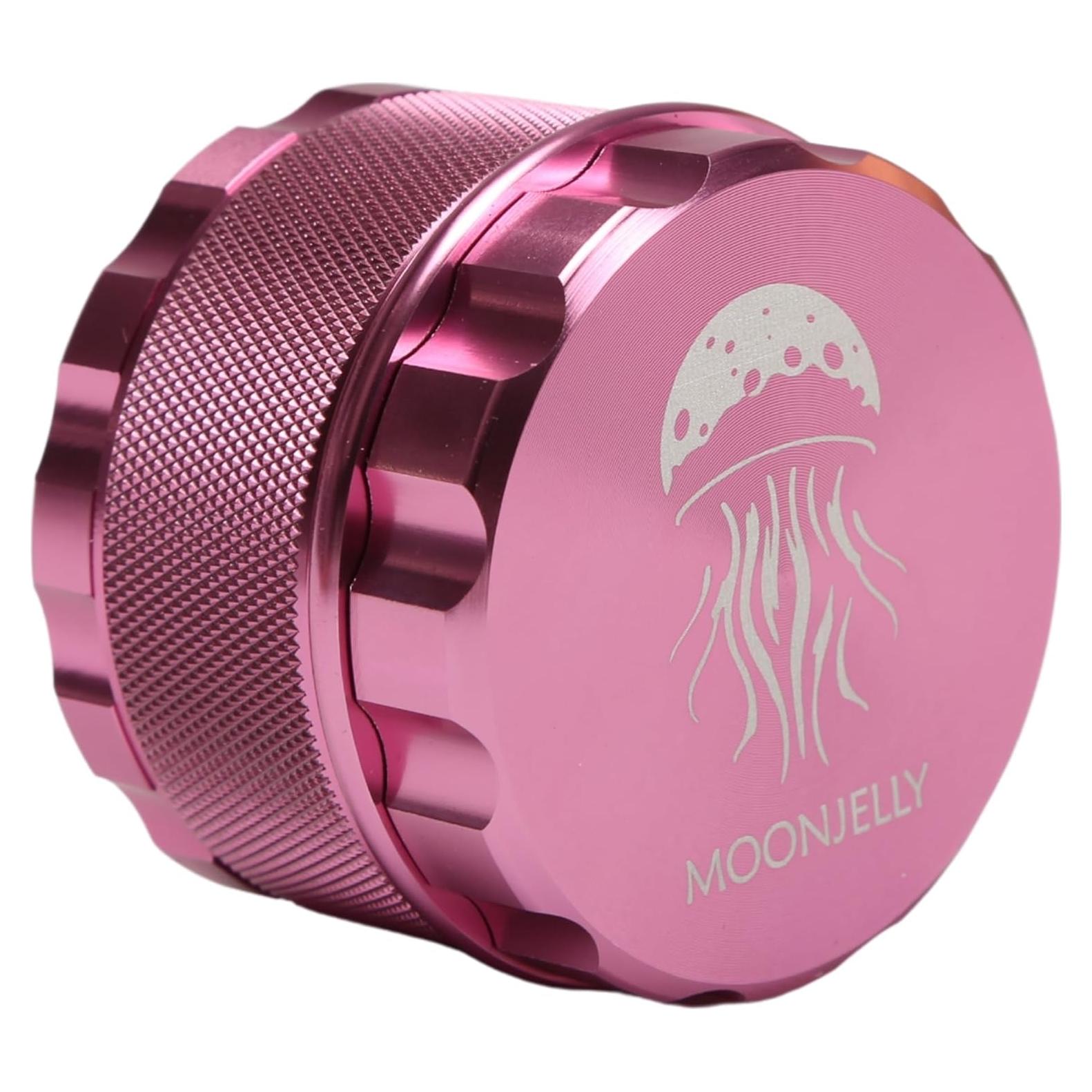 Grinder Manual MOONJELLY 2.5" Aluminio Rosa - Giro Rápido
