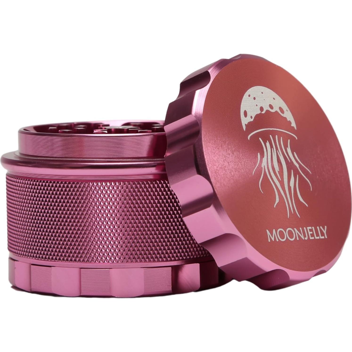 Grinder Manual MOONJELLY 2.5" Aluminio Rosa - Giro Rápido