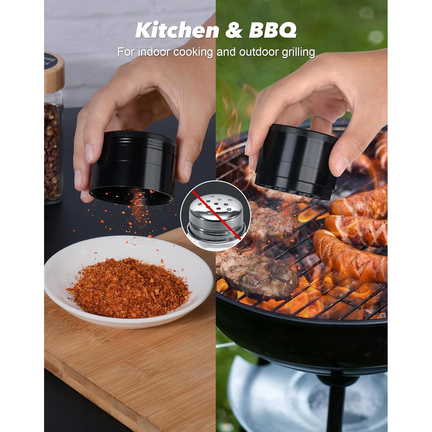 Grinder de Especias Manual Awanso 2" Negro Aleación Zinc