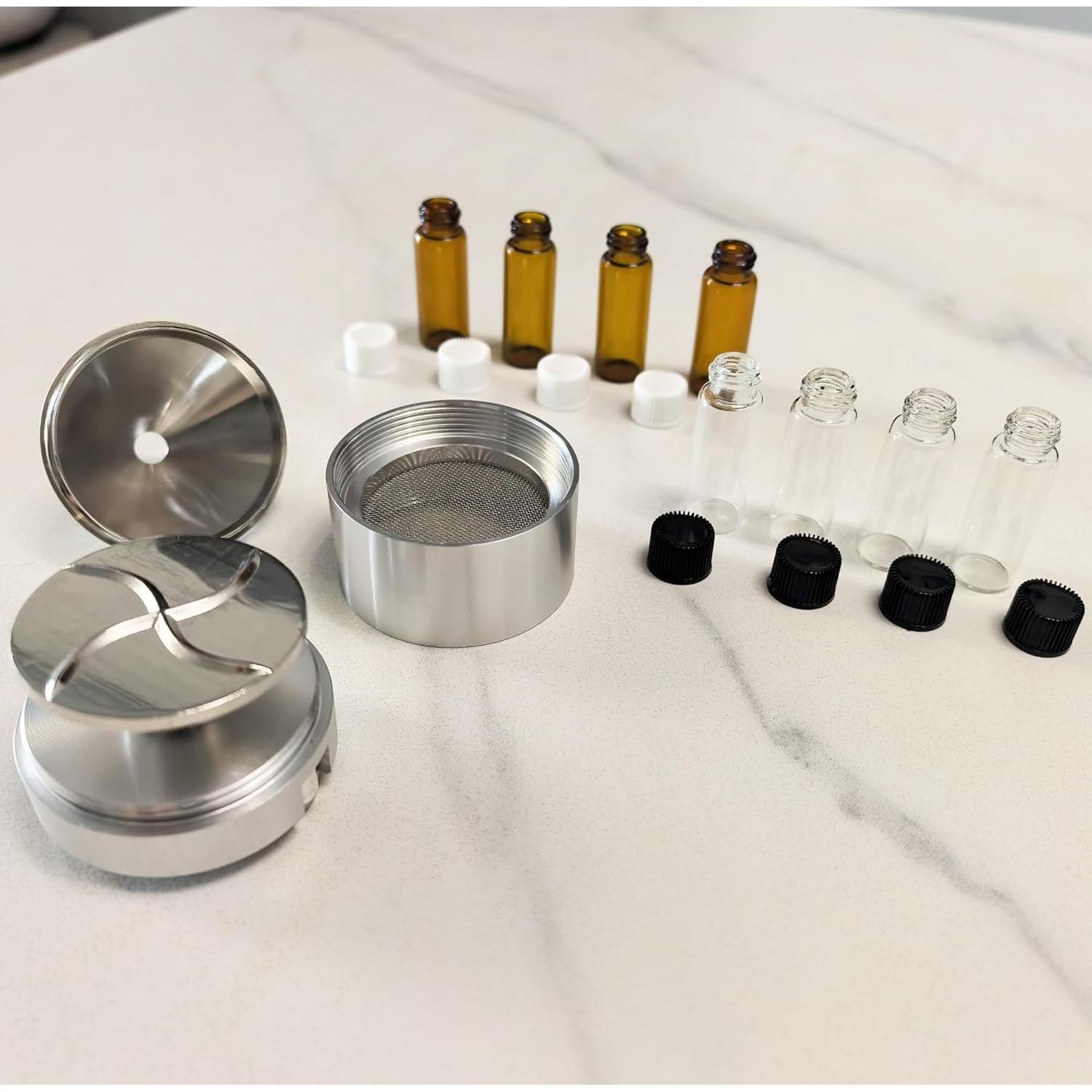 Juego de Molinillos de Especias MuYuDaDi Aluminio Plateado