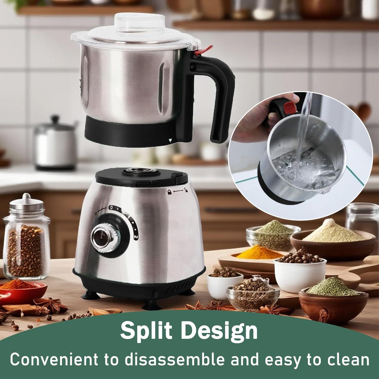 Molino Eléctrico de Granos 500W - Cuchillas Acero Inoxidable