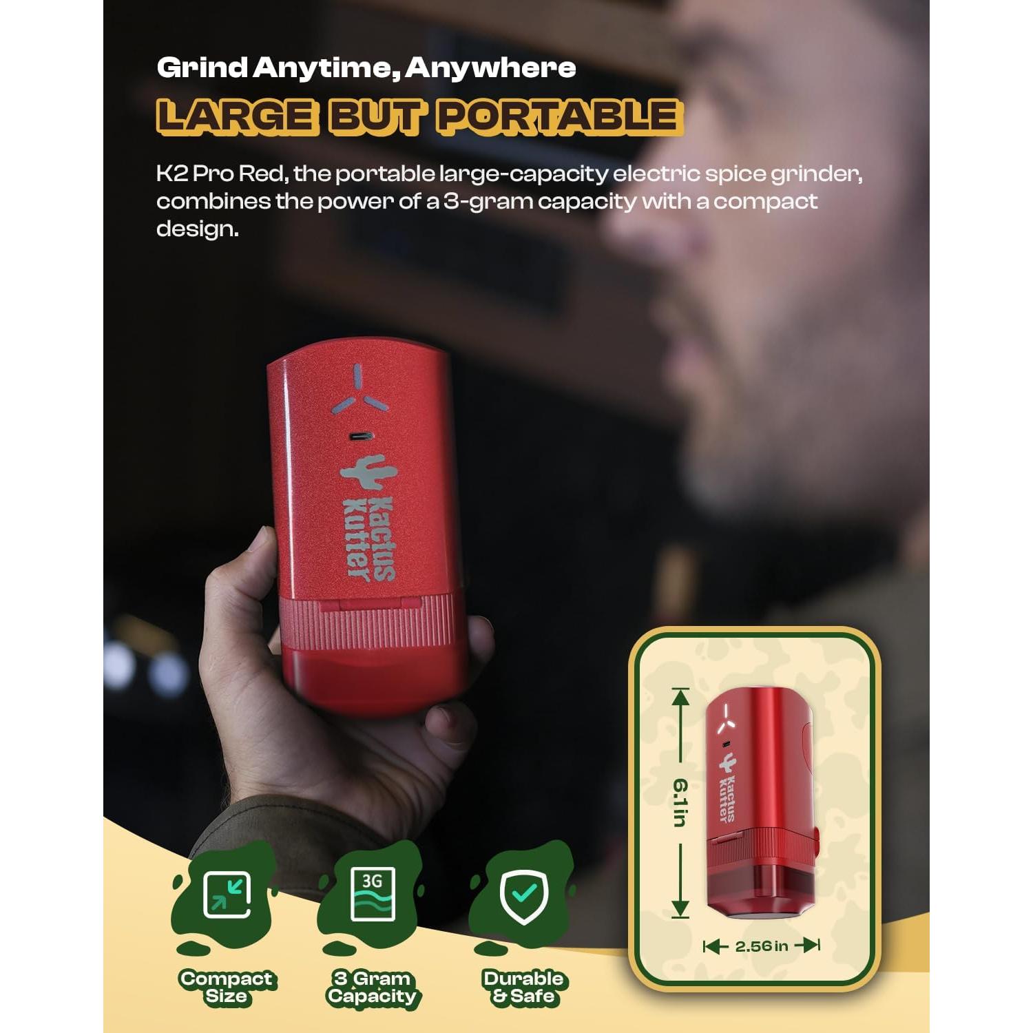 Molinillo Eléctrico de Especias K2 Pro KACTUSKUTTER 0.54 kg