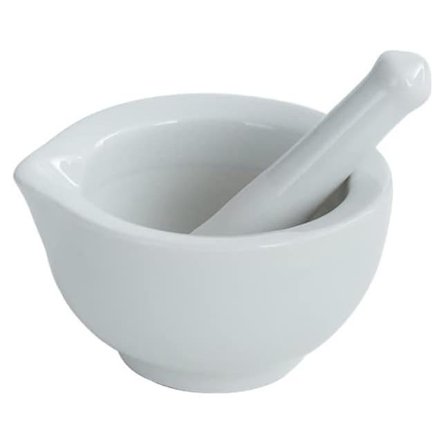 Mortero y Mano de Cerámica Comebuywide 8.13 cm Blanco