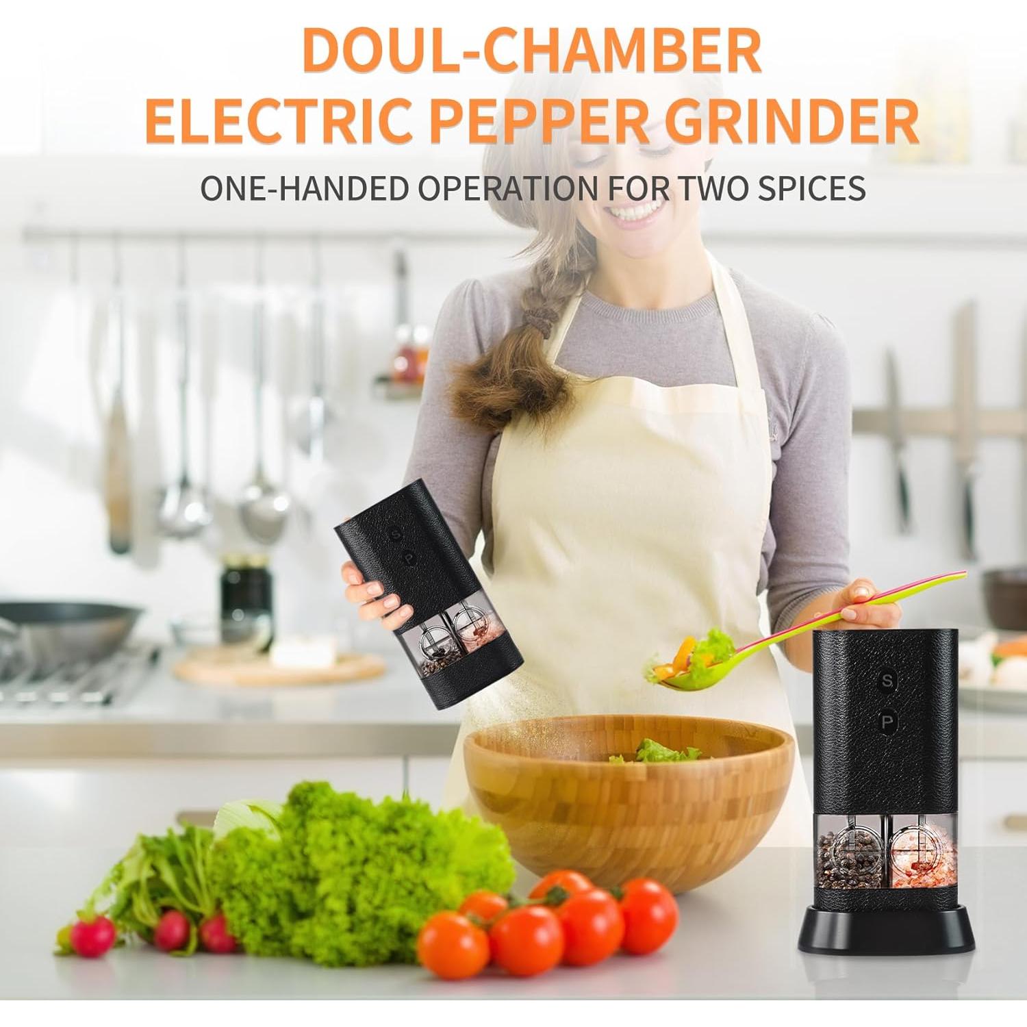 Molino eléctrico de sal y pimienta BoAn recargable USB-C