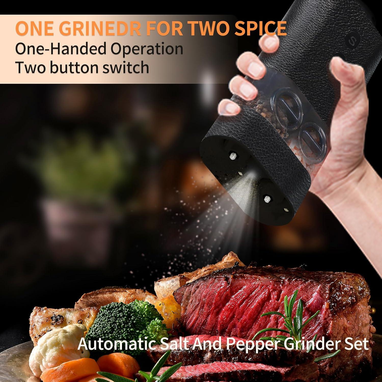 Molino eléctrico de sal y pimienta BoAn recargable USB-C