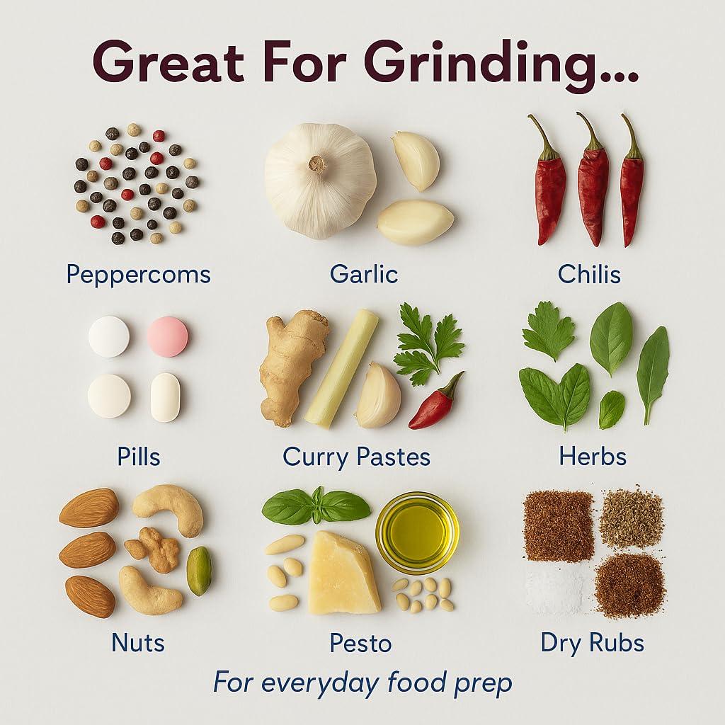 Juego de Mortero y Mano HIC Kitchen Porcelana 6.99 cm