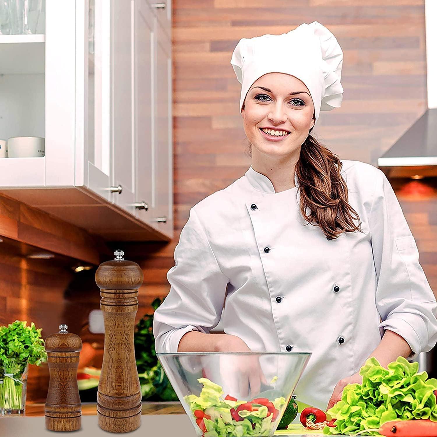 Molino de Pimienta Powstro 5 Pulgadas de Roble Ajustable