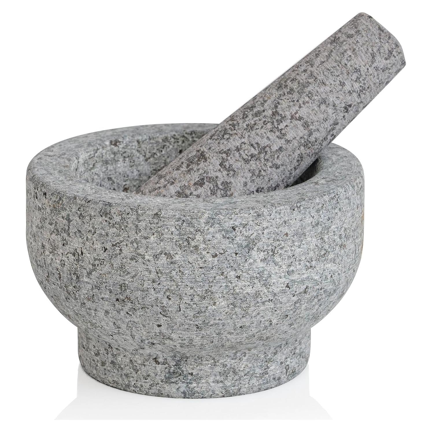 Conjunto Mortero y Mano Maxam de Granito 13 cm - 1 Taza