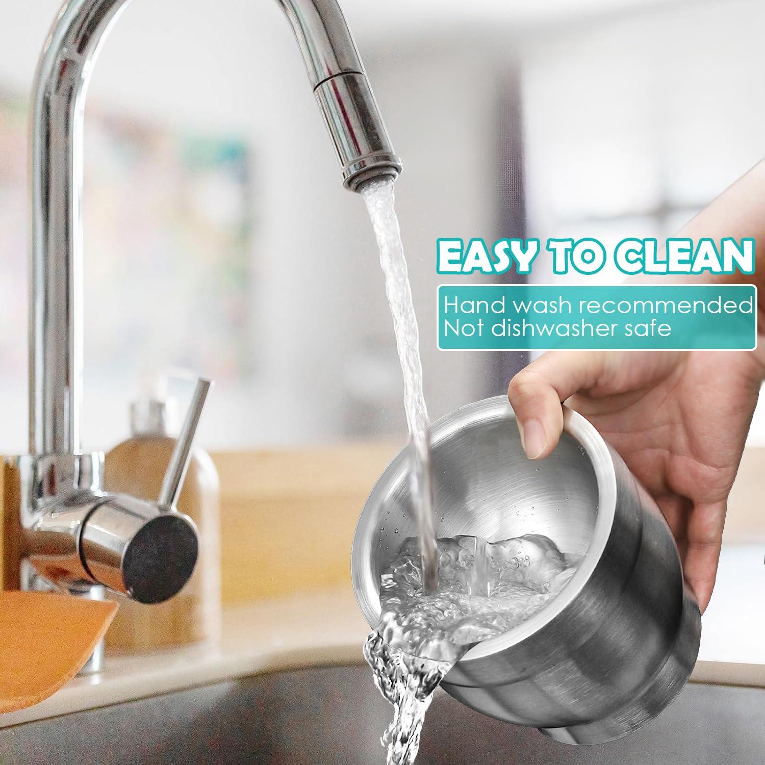 Mortero y Maja de Acero Inoxidable Chemlliy 5" Antideslizante