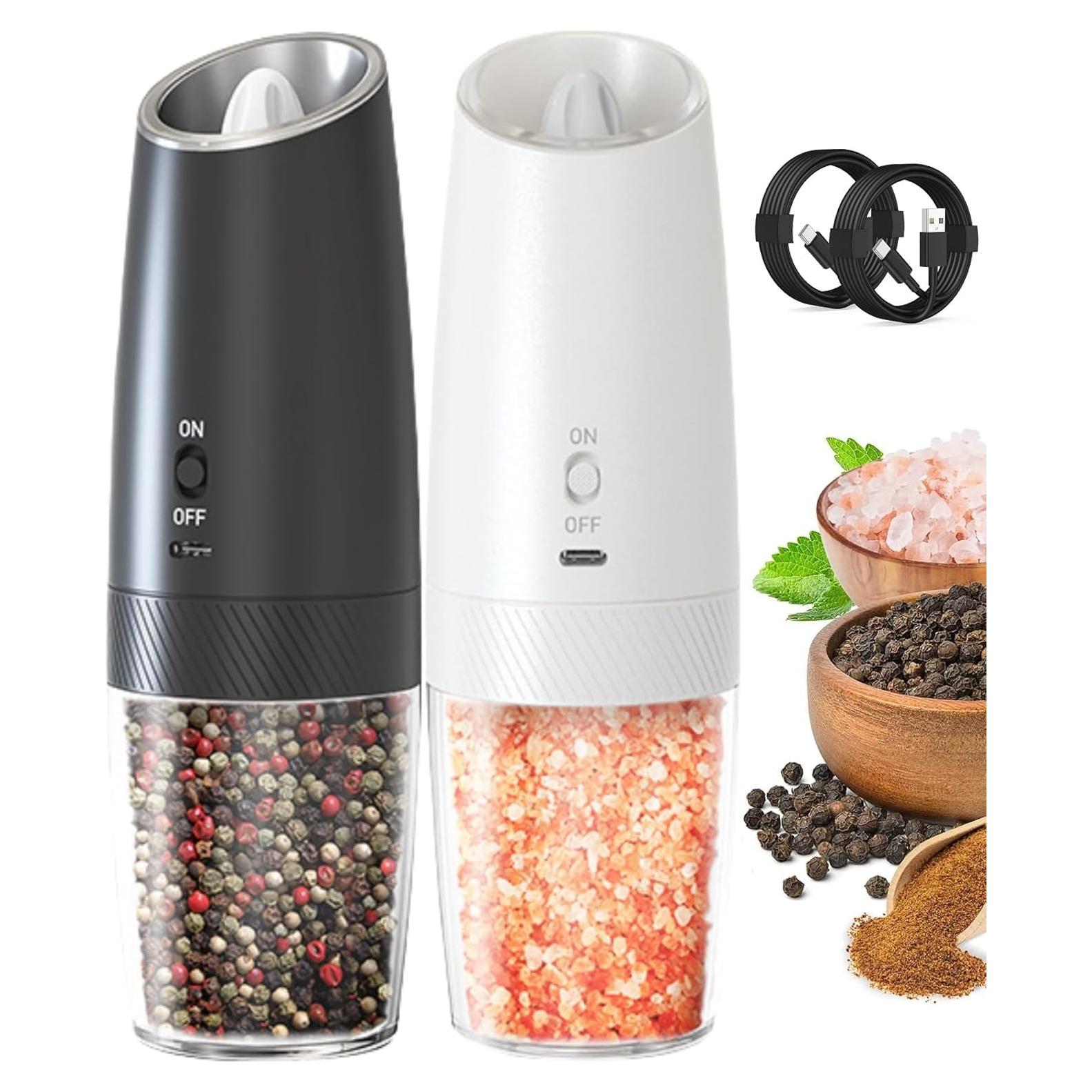 Juego de Molinillos Eléctricos de Sal y Pimienta LetGoShop 135ml