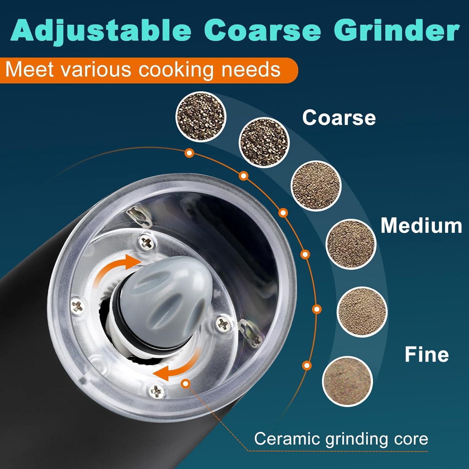 Juego de Molinillos Eléctricos de Sal y Pimienta LetGoShop 135ml